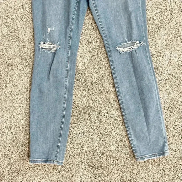 Universal Thread Stretch Denim High-Rise Skinny Distress Jeans Blue Size 4/27R - Picture 7 of 11